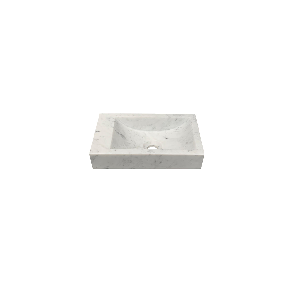 DutchLine - Marmer Fontein Links - Bianco Carrara Gezoet - Zonder Kraangat - 360x180x100