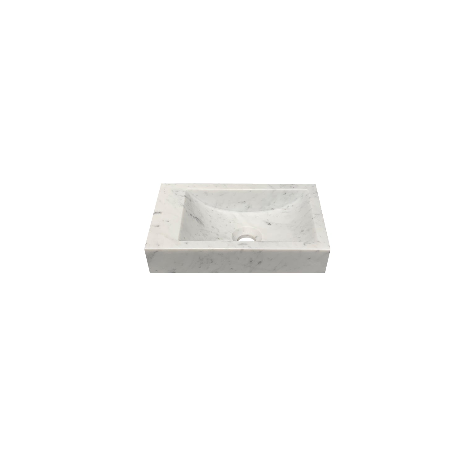 DutchLine - Marmer Fontein Links - Bianco Carrara Gezoet - Zonder Kraangat - 360x180x100