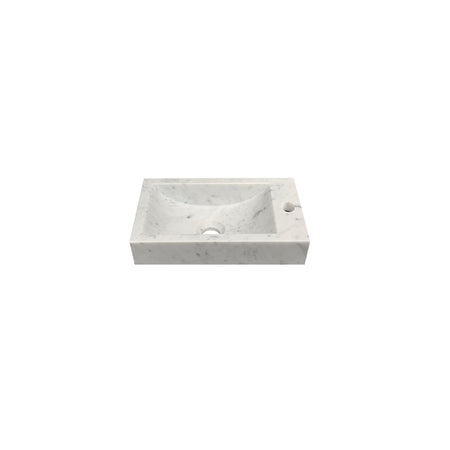 DutchLine - Marmer Fontein Rechts - Bianco Carrara Gezoet - Zonder Kraangat - 360x180x100