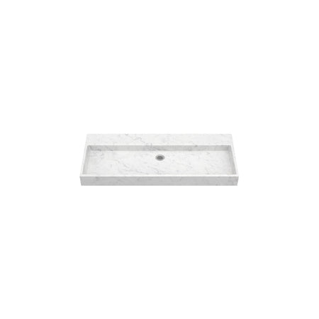 DutchLine - Marmer Wastafel - Bianco Carrara Gezoet - Zonder Kraangat - 1005x465x120