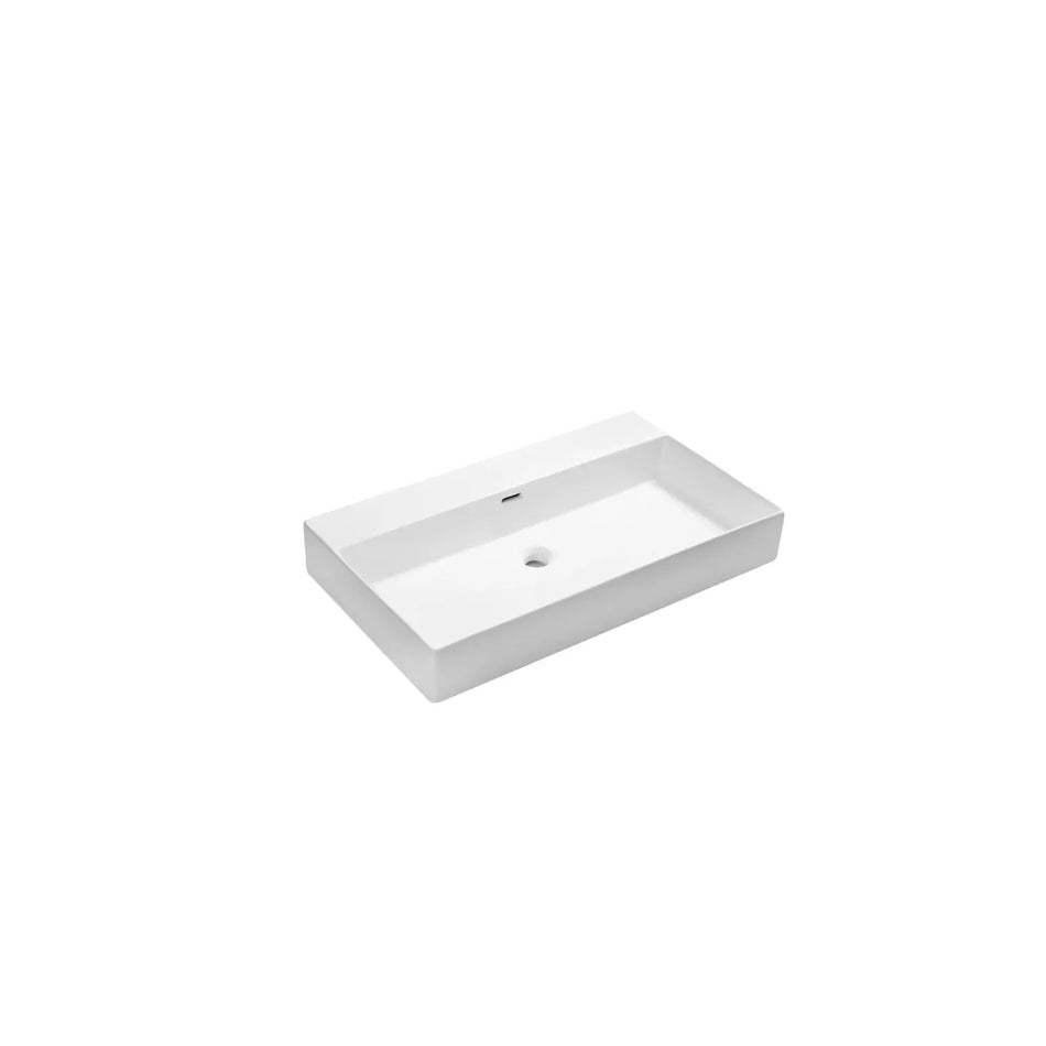 DutchLine - Tight Wastafel 80 - Mat Wit - Zonder Kraangat - 800x470x150mm
