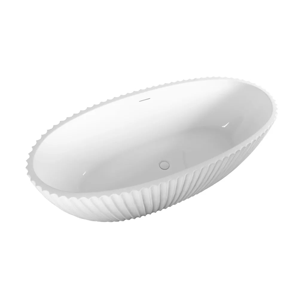 DutchLine - Vrijstaand Ligbad Schelp - Glans Wit - 1800x800x580