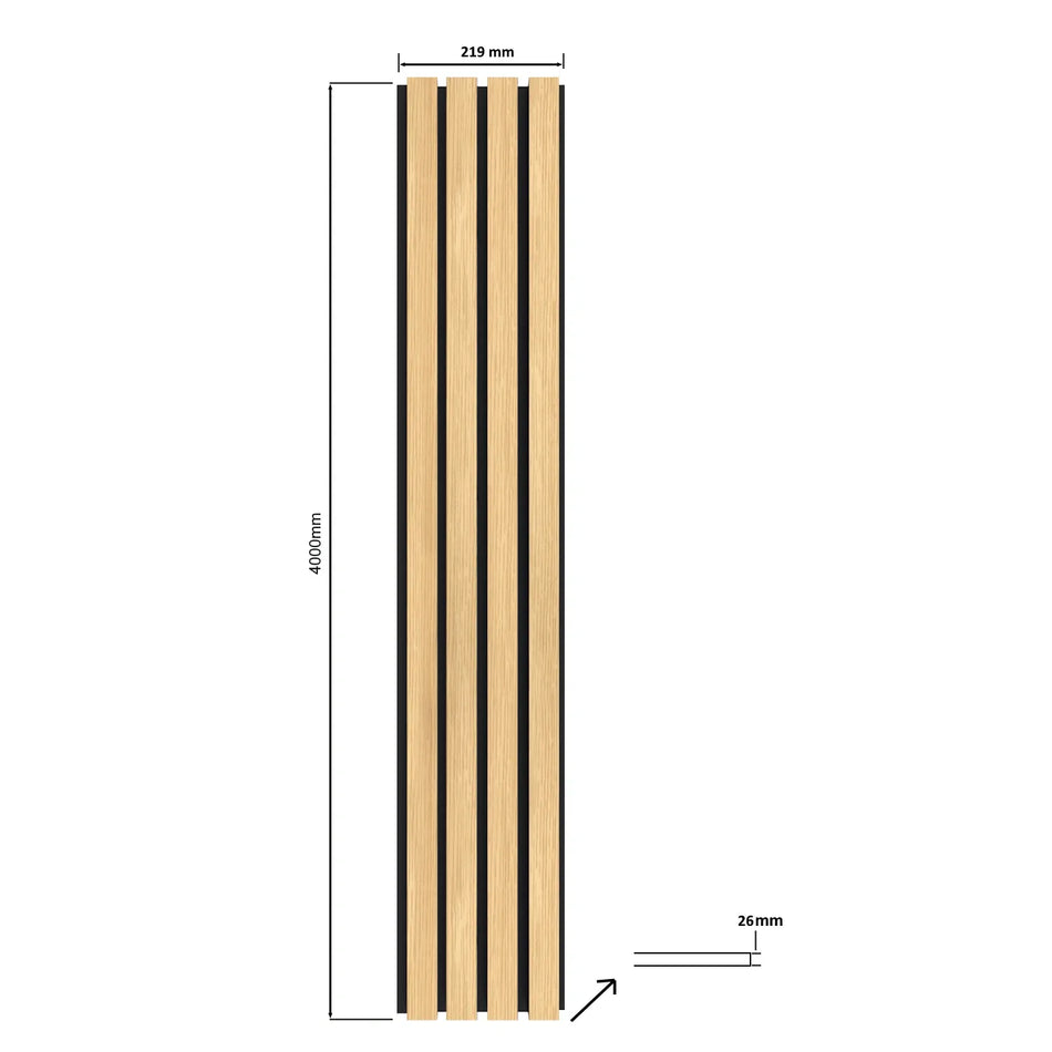 DutchLine - WPC Wandpaneel BK - 219x4000x26mm