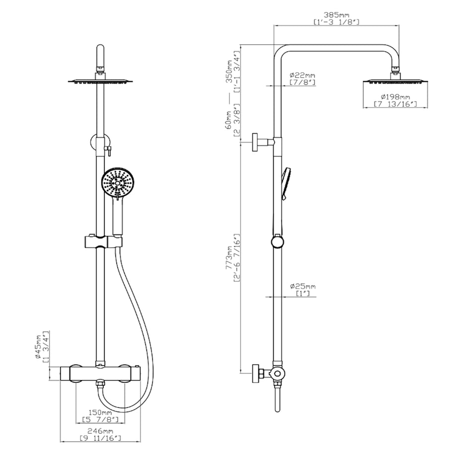 DutchLine - Project 200 Thermostatische Doucheopbouwset
