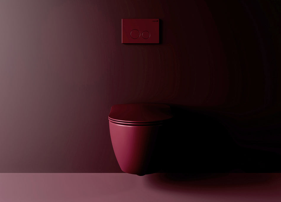 Creavit Free Hangtoilet - Randloos - Zonder Zitting - Mat Berry