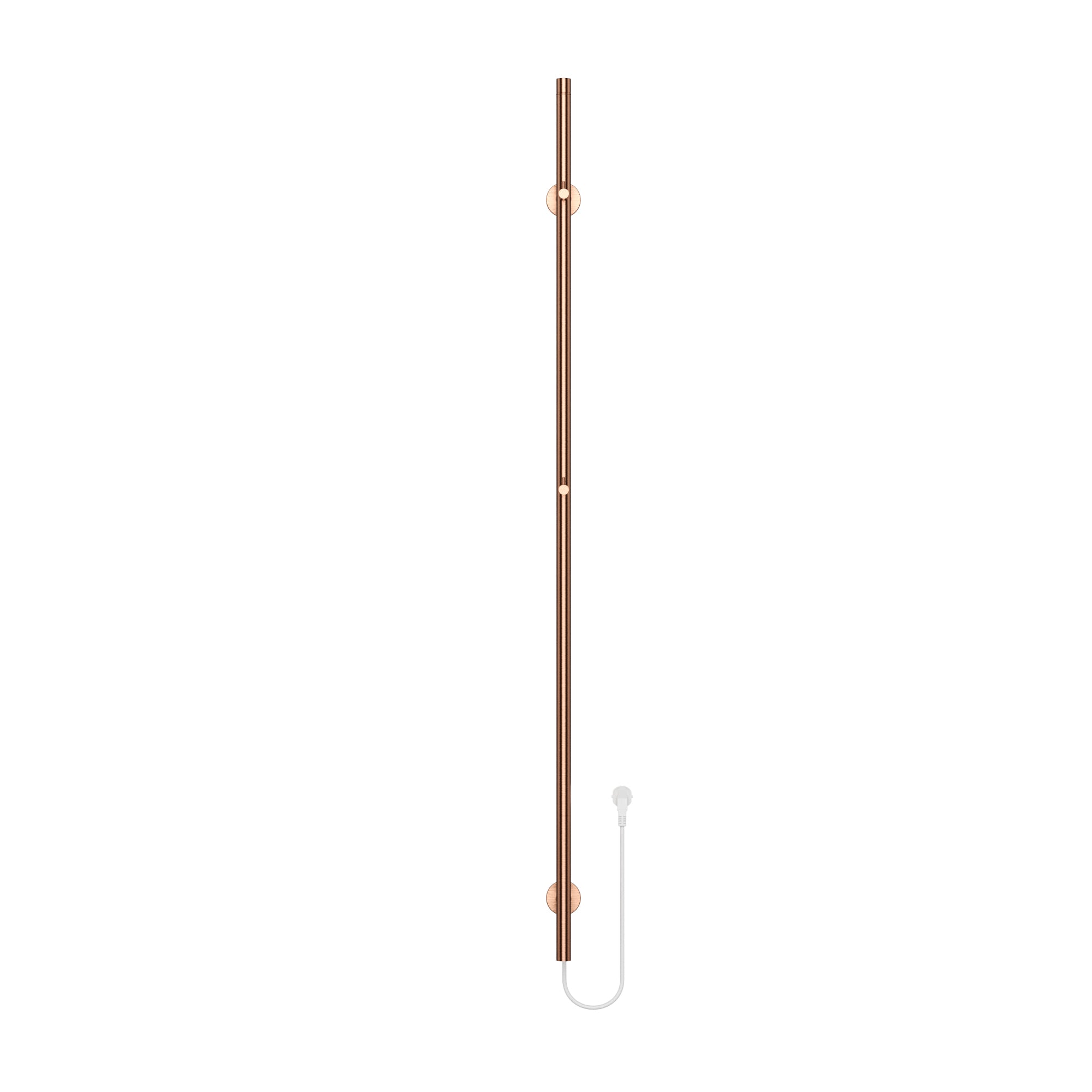 Belrad Elektrische Staafhanddoekdroger - Enkel - 60W - 150x6,3x12,7 cm - Geborsteld Koper