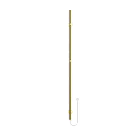 Belrad Elektrische Staafhanddoekdroger - Enkel - 60W - 150x6,3x12,7 cm - Geborsteld Goud