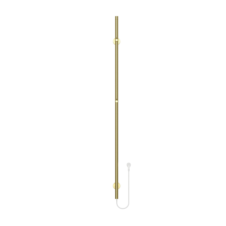Belrad Elektrische Staafhanddoekdroger - Enkel - 60W - 150x6,3x12,7 cm - Geborsteld Goud