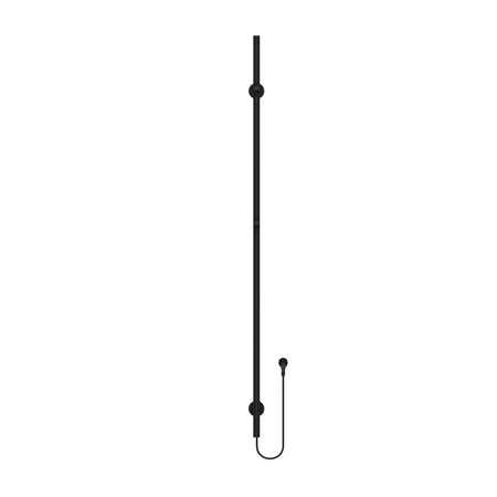 Belrad Elektrische Staafhanddoekdroger - Enkel - 60W - 150x6,3x12,7 cm - Mat Zwart