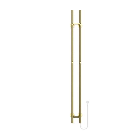 Belrad Elektrische Staafhanddoekdroger - Dubbel - 120W - 150x16,8x12,7 cm - Geborsteld Goud