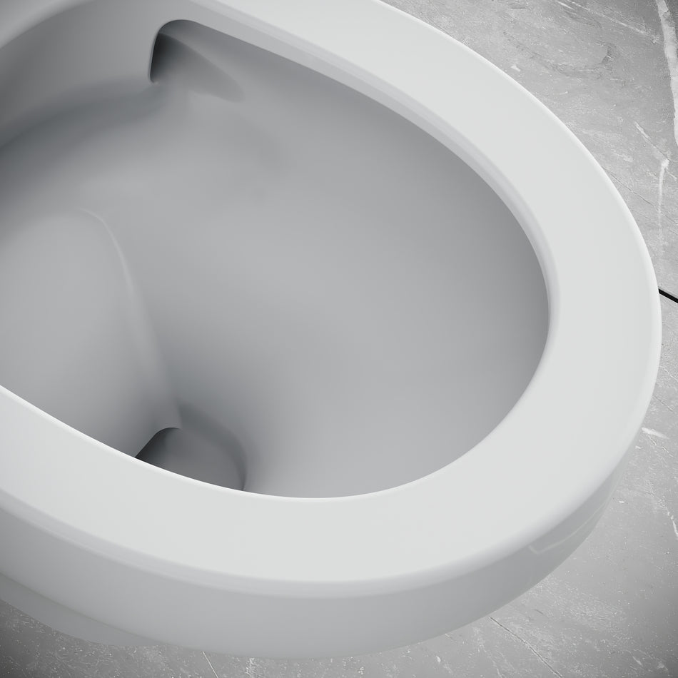Creavit Ness Hangtoilet - 360° Flush - Randloos - Zonder Zitting - Glanzend Wit