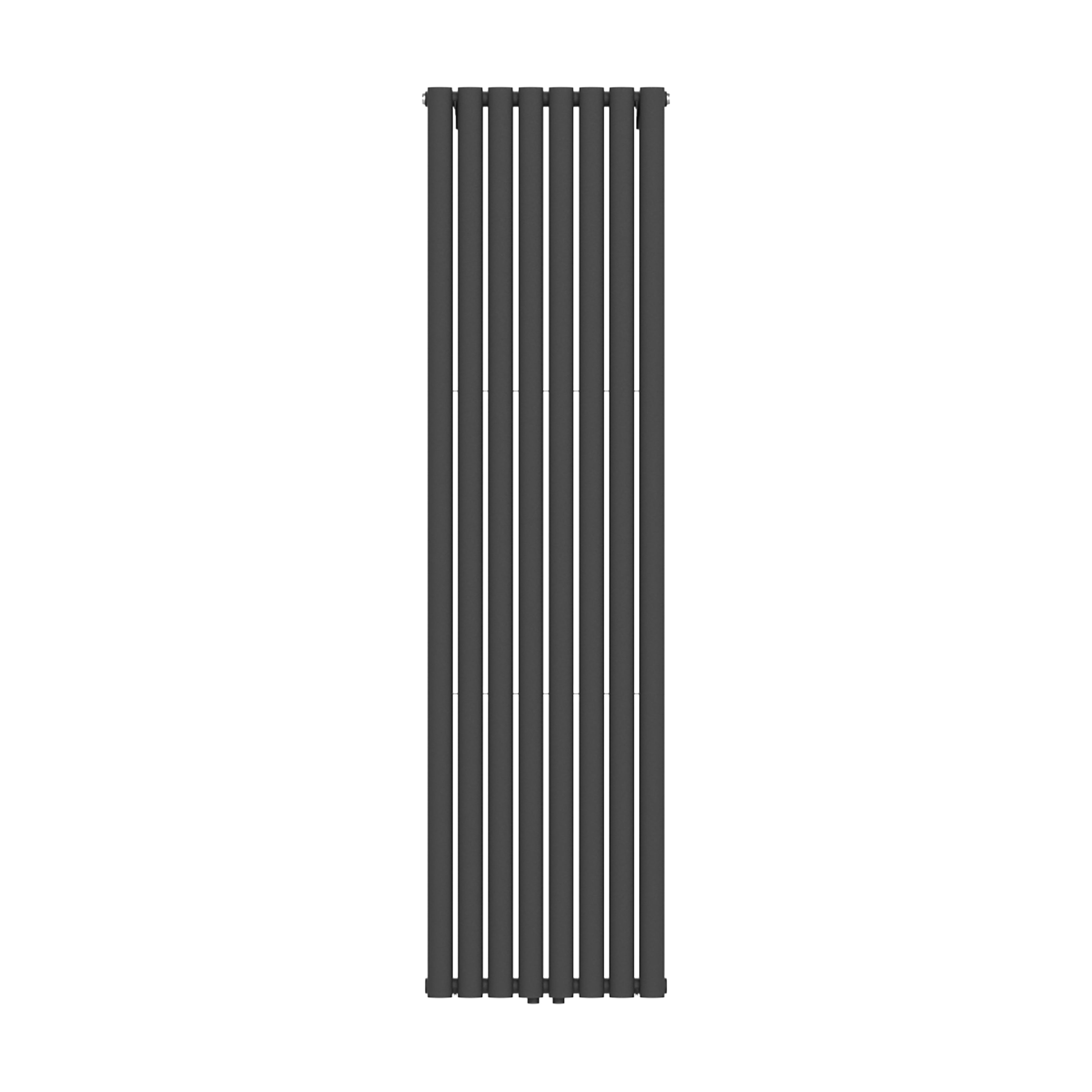 Verticale Radiator Dubbelzijdig Zwart – Ovaal 472mm