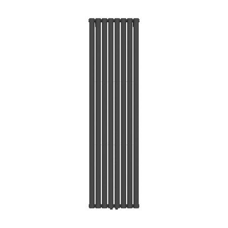 Verticale Radiator Dubbelzijdig Zwart – Ovaal 472mm