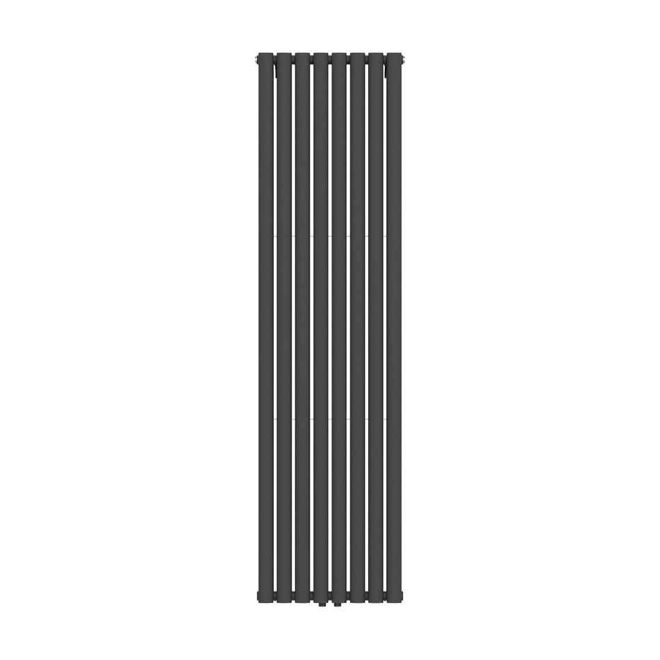 Verticale Radiator Dubbelzijdig Zwart – Ovaal 472mm