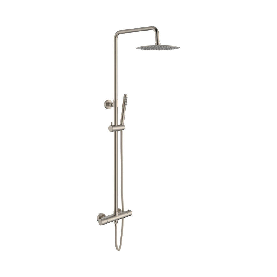 Optima rondo regendoucheset - thermostatisch - opbouw - cool touch - belgaqua (pvd)