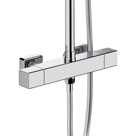 Optima quadro regendoucheset - thermostatisch - opbouw - cool touch - belgaqua