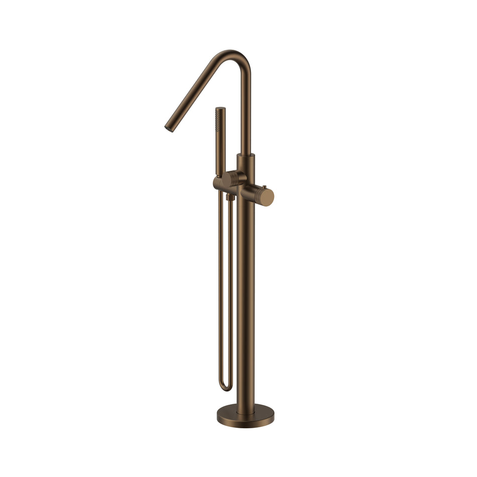 Badmengkraan - Vrijstaand - Thermostatisch - Met Handdouche En Doucheslang - Knoppen Met Ribbelstructuur