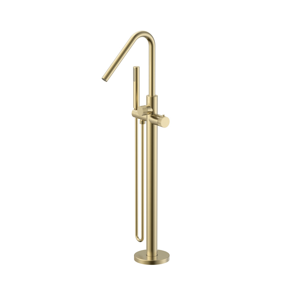 Badmengkraan - Vrijstaand - Thermostatisch - Met Handdouche En Doucheslang - Knoppen Met Ribbelstructuur