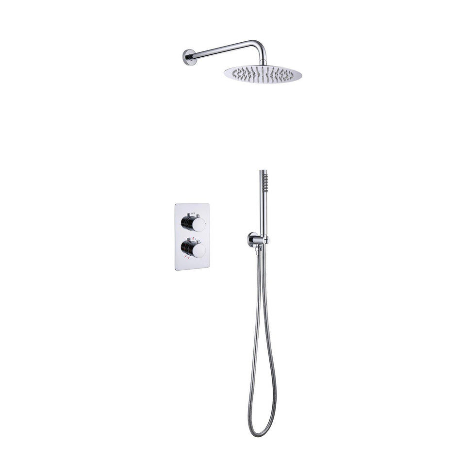 Inbouw thermostatische doucheset met regendouchekop (Ø25cm)