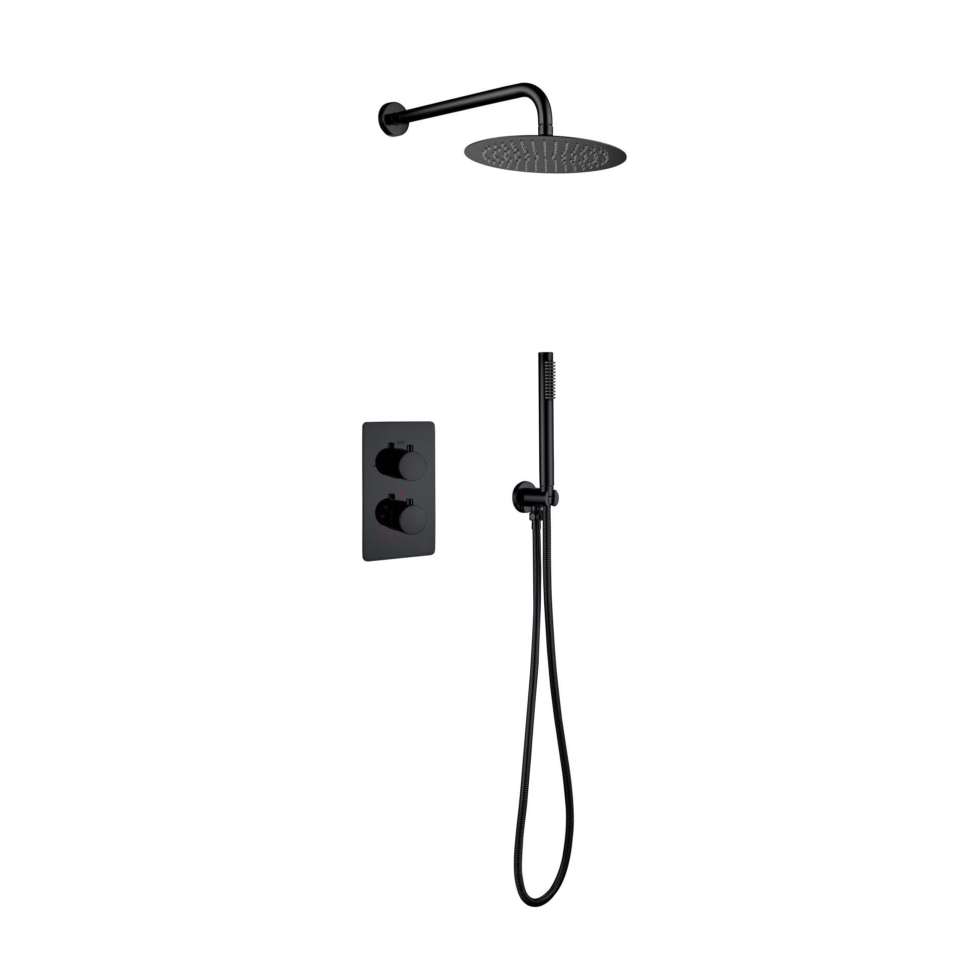 Inbouw thermostatische doucheset met regendouchekop (Ø25cm)