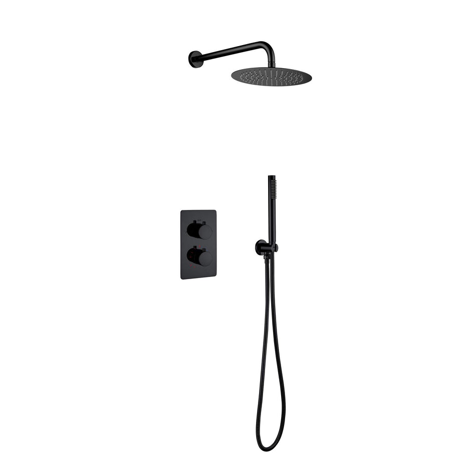 Inbouw thermostatische doucheset met regendouchekop (Ø25cm)