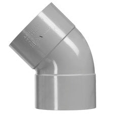 PVC Bocht Ø50mm 45° 2× mof