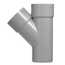 PVC T-stuk Ø32×32mm 45° 2× mof