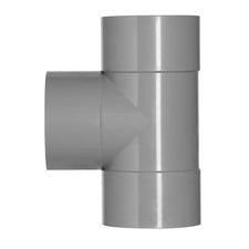 PVC T-stuk Ø40×40mm 90° 3× mof