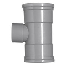 PVC T-stuk Ø110×75mm 87.5° 1× mof