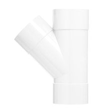 PVC T-stuk Ø32×32mm 45° wit 3× mof