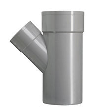 PVC T-stuk Ø75×40mm 45° 2× mof