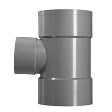 PVC T-stuk Ø50×40mm 90° 3× mof