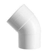 PVC Bocht Ø32mm 45° wit 1× mof