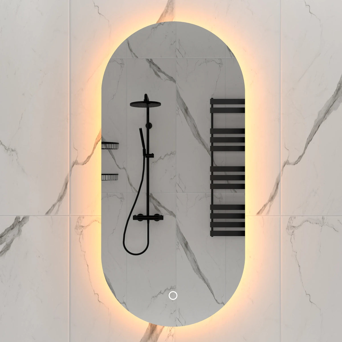 DutchLine - Alura Ovaal Luxe Indirecte Ledspiegel - 60
