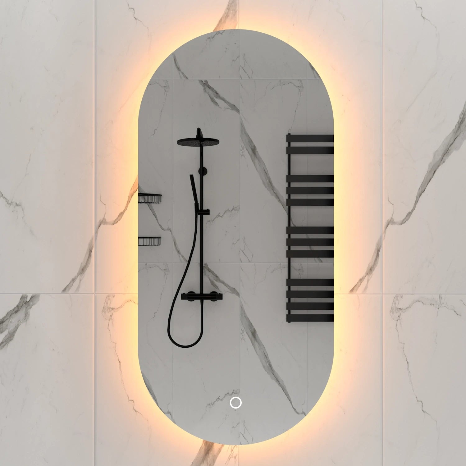DutchLine - Alura Ovaal Luxe Indirecte Ledspiegel - 60
