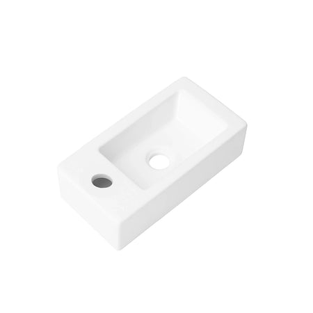 DutchLine - Crea Mini Fontein - Glans Wit - Kraangat Links - 360x180x90