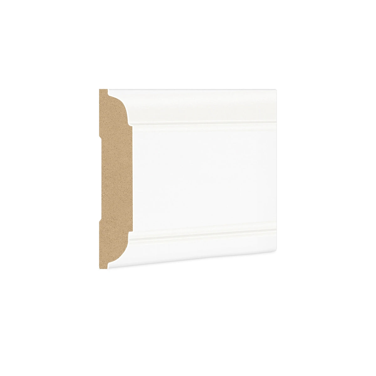 DutchLine - Dubbele Kraal Koplat  MDF - Wit - 70x15mm