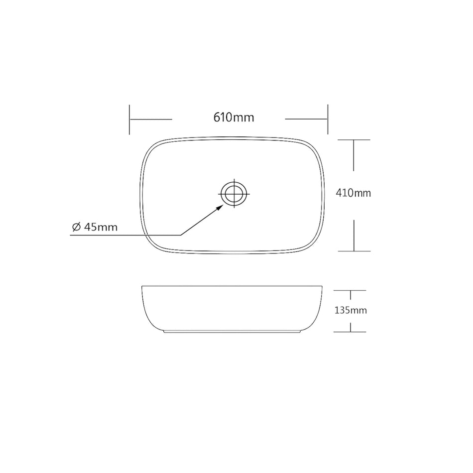 DutchLine – Ellips Waskom – Mat Zwart