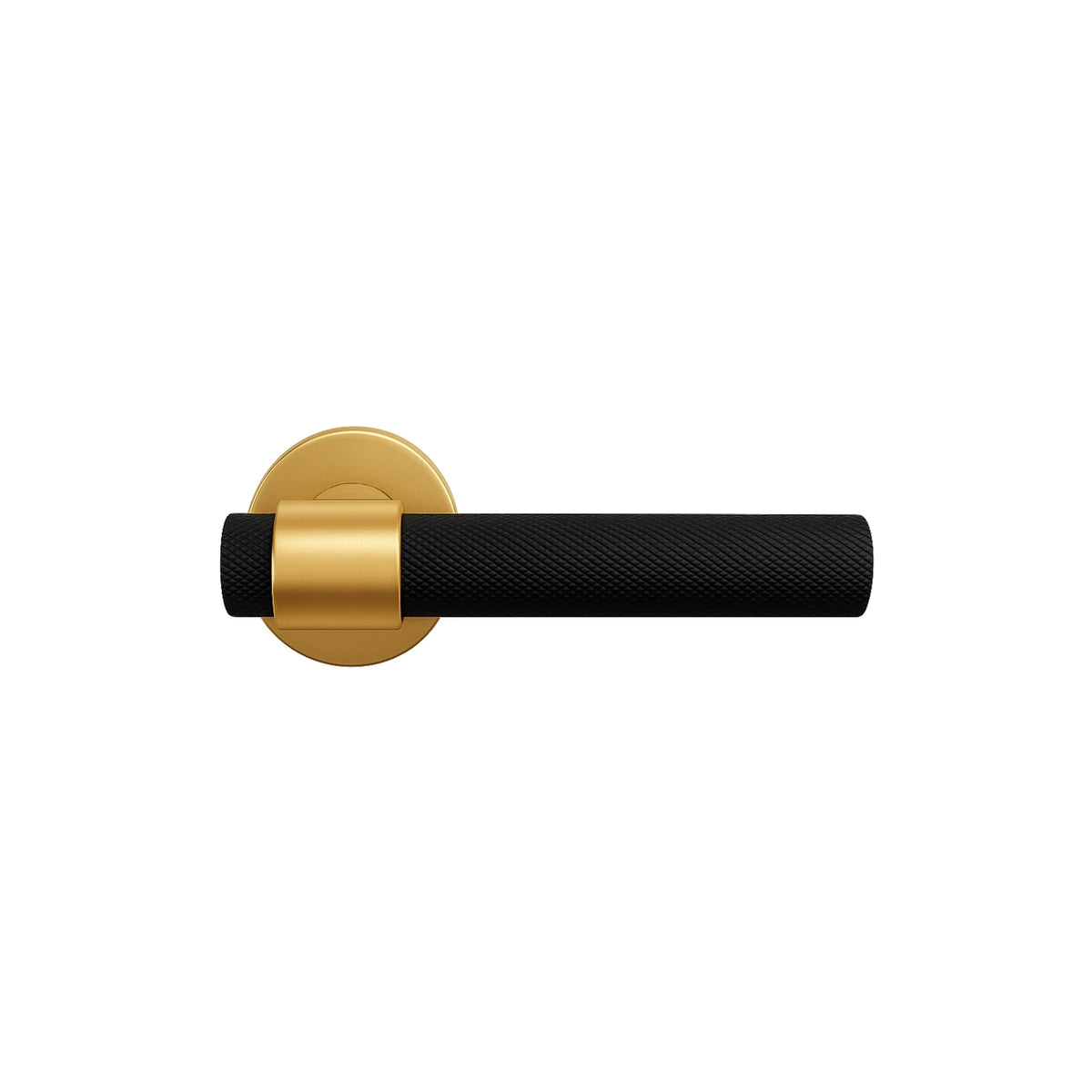 DutchLine - Grip Duo Deurkruk - Geborsteld Messing Mat Zwart