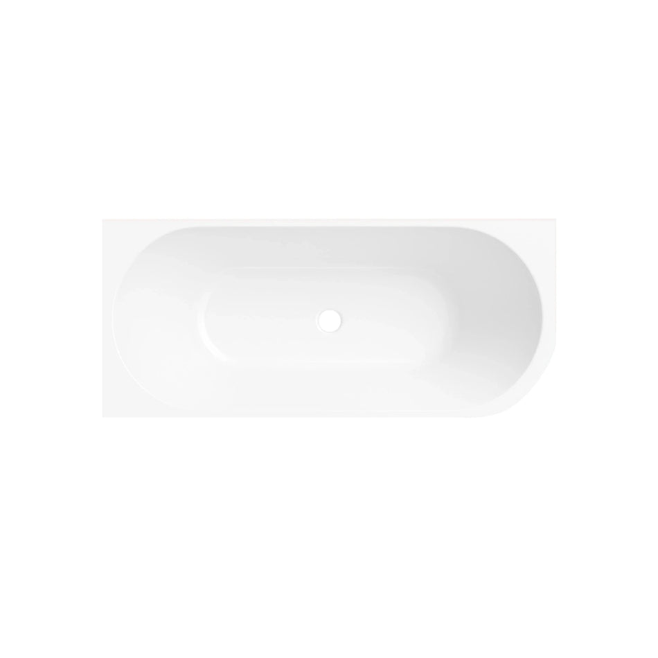 DutchLine - Half-Vrijstaand Hoekbad Links – Glans Wit – 1800x800x580