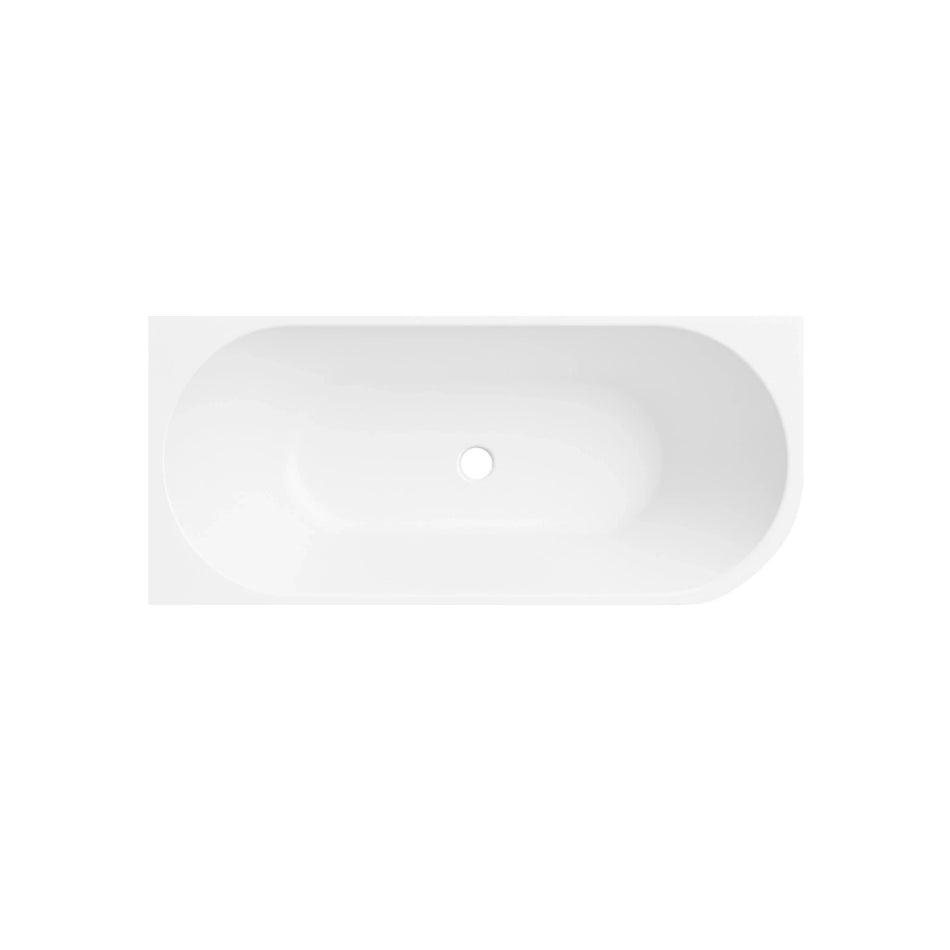 DutchLine - Half Vrijstaand Hoekbad Links - Mat Wit - 1700x800x600