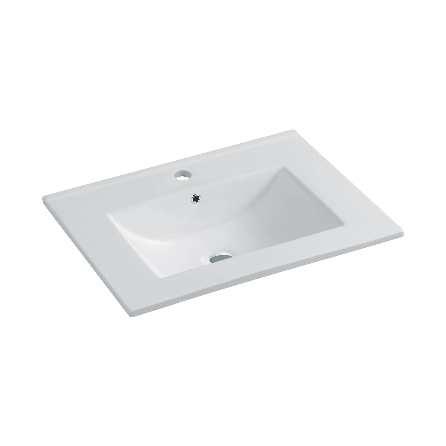 DutchLine - Keramische Wastafel ECO 60CM - Glans wit - 1 Kraangat