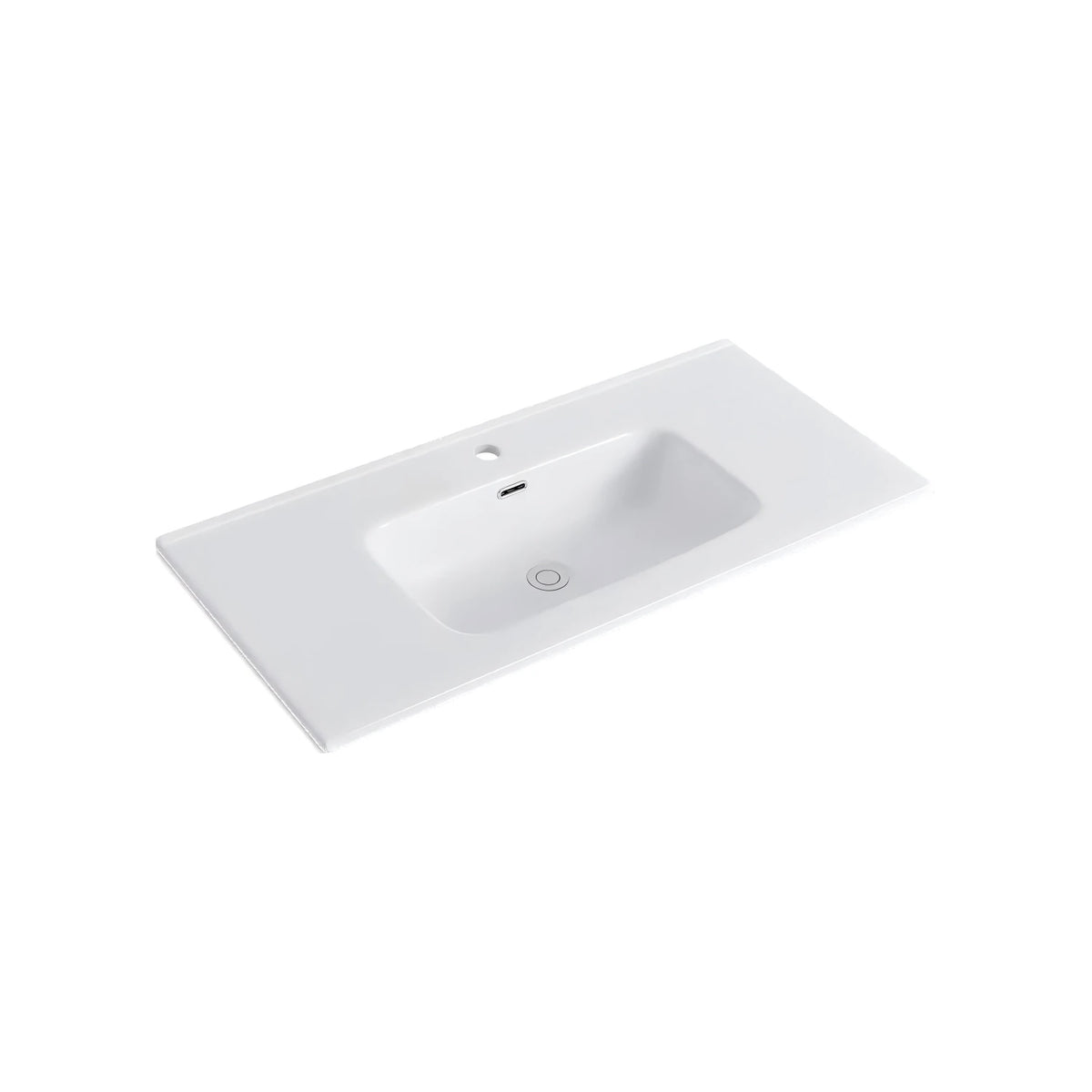 DutchLine - Keramische Wastafel OVI - Glans wit - 1 Kraangat - 1010x465x170mm
