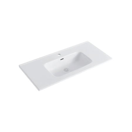 DutchLine - Keramische Wastafel OVI - Glans wit - 1 Kraangat - 1010x465x170mm