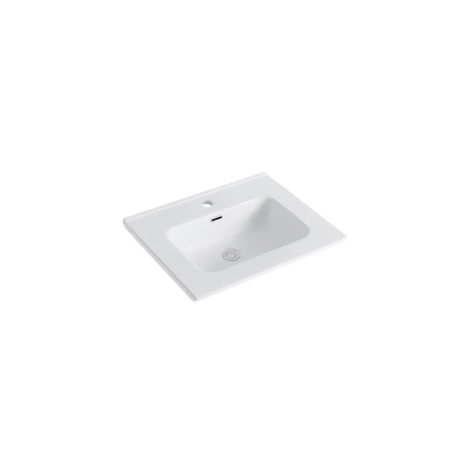 DutchLine - Keramische Wastafel OVI - Glans wit - 1 Kraangat - 610x465x170mm