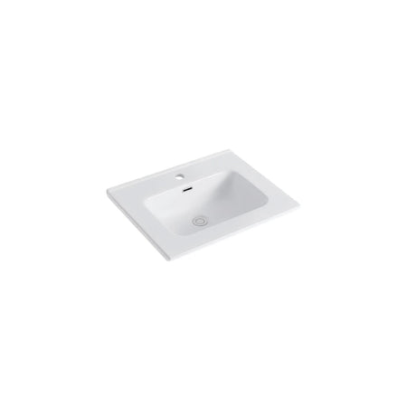 DutchLine - Keramische Wastafel OVI - Glans wit - 1 Kraangat - 610x465x170mm