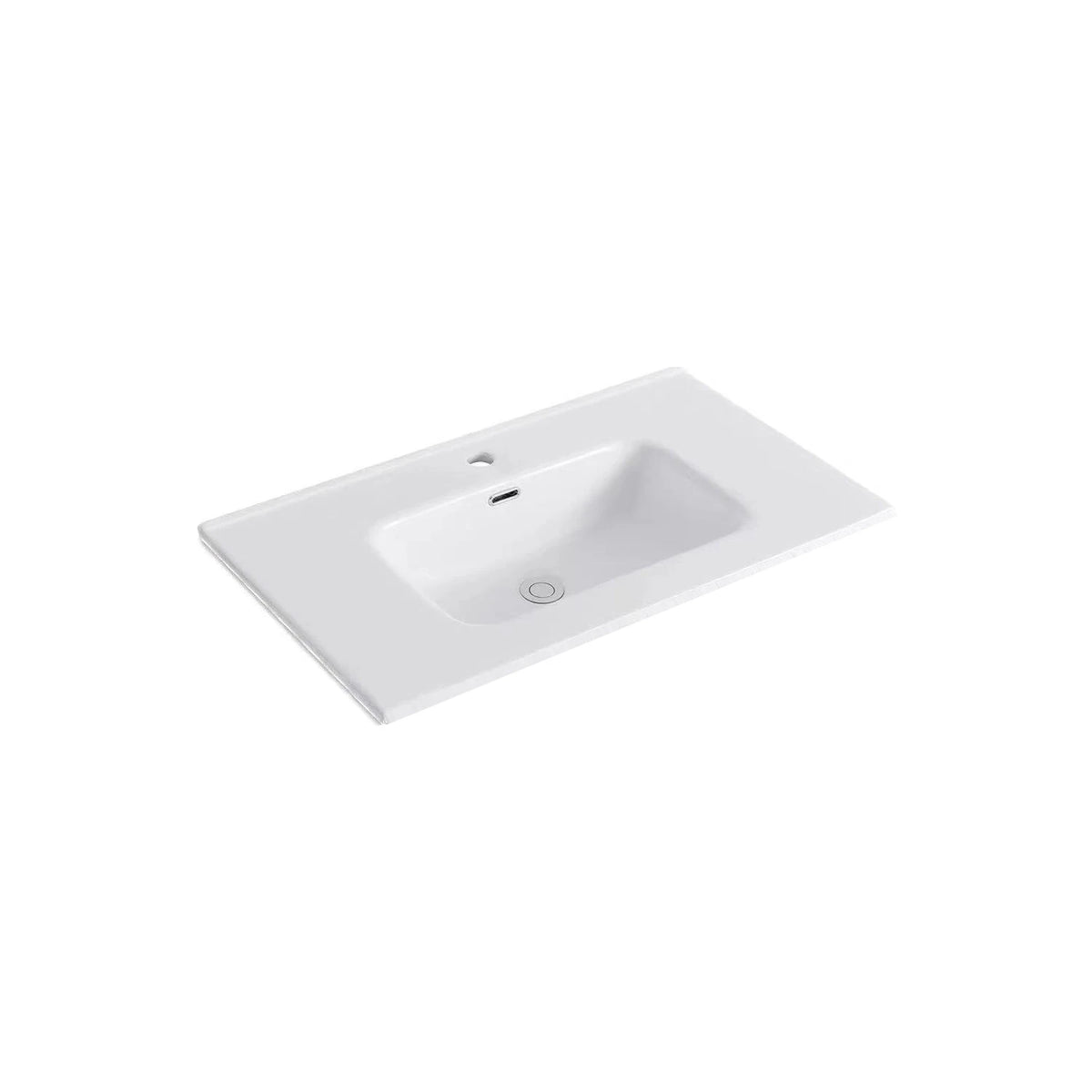 DutchLine - Keramische Wastafel OVI - Glans wit - 1 Kraangat - 810x465x170mm