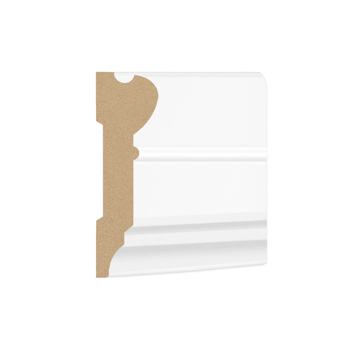 DutchLine - Luxe Architraaf Koplat MDF - Wit - 80x20mm