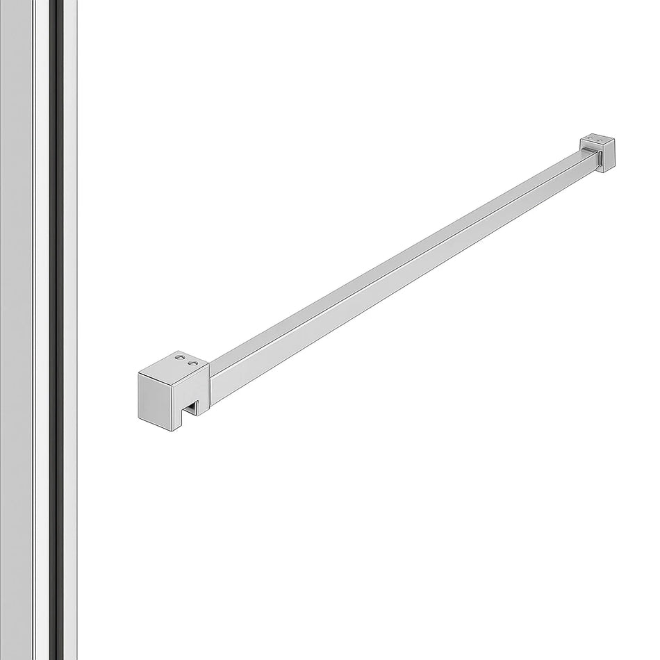 DutchLine - Profielset T.B.V. Slim Glasplaten - Muurprofiel 200cm - Stabilisatiestang 120cm