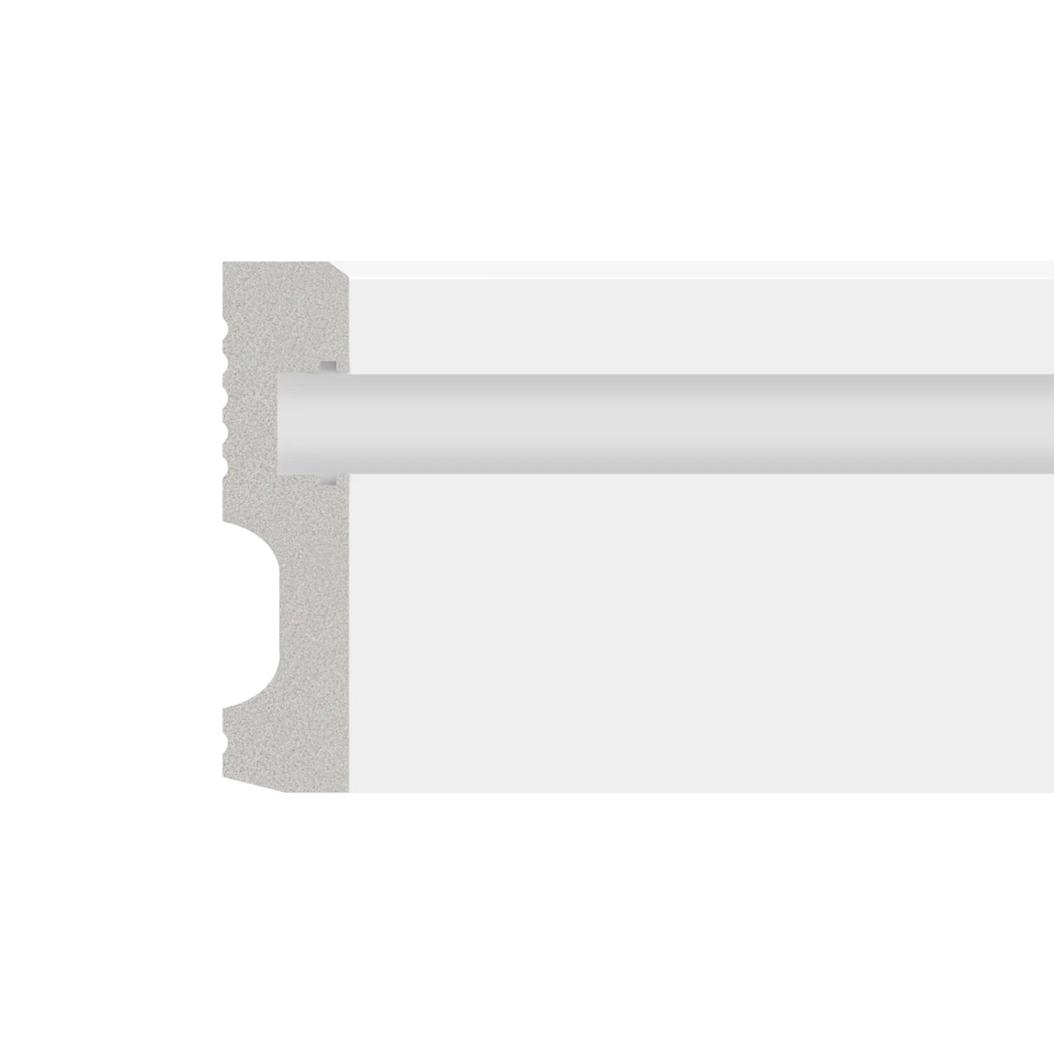 DutchLine - Rechte Plint Voor Ledstrip - Wit - 100x18x2250mm